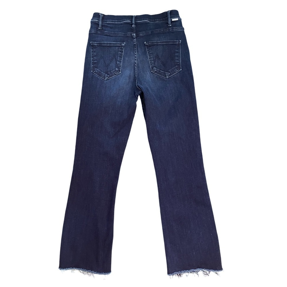 MOTHER The Hustler Ankle Fray Howling at the Disco Ball Dark Blue Denim Size 28 - Picture 5 of 14